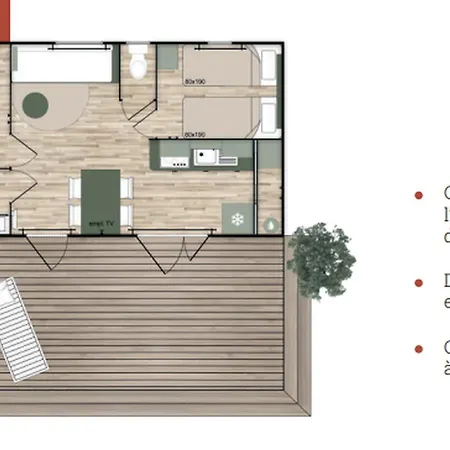 Mobil-home 4 Pers Avec Terrasse - Api-1-52-1583